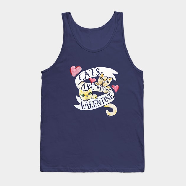 Cats are my Valentine Tank Top by bubbsnugg